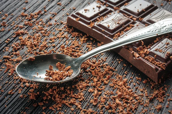 Closeup of dark chocolate — Stock Photo, Image