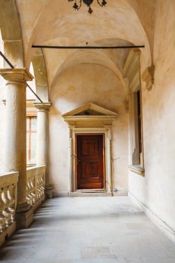 Courtyard nowy wisnicz Kalesi, Polonya 