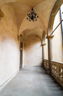 Courtyard nowy wisnicz Kalesi, Polonya 