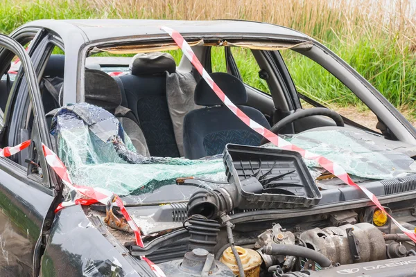 Yksityiskohdat auton onnettomuus — kuvapankkivalokuva