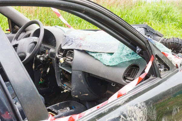 Details of a car an accident — Stock Photo, Image