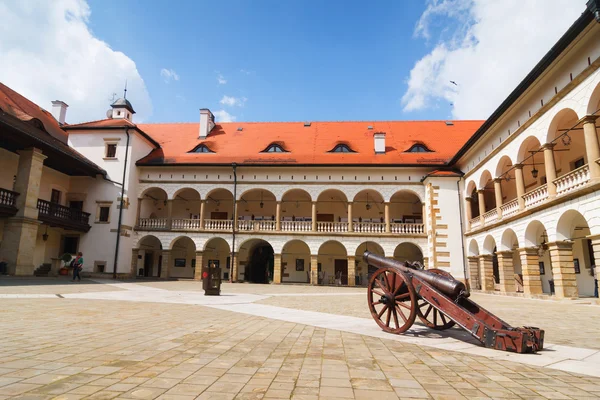 Cortile del Castello di Niepolomice, Polonia — Foto Stock