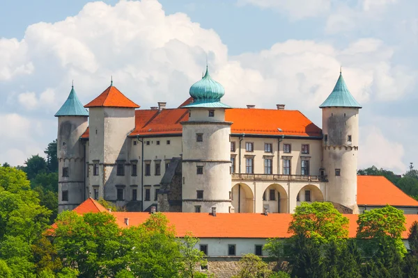 Weergave van nowy wisnicz kasteel, Polen — Stockfoto