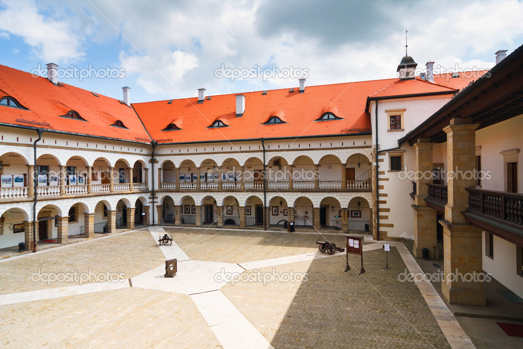 Courtyard of Niepolomice Castle, Poland 