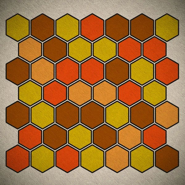 Grunge geometriska hexagon mönster — Stockfoto