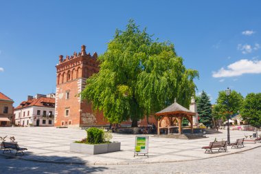 Sandomierz, Polonya - 23 Mayıs: sandomierz önemli bir turistik 's onun eski şehir için bilinir. 23 Nisan 2014. Sandomierz, Polonya. 