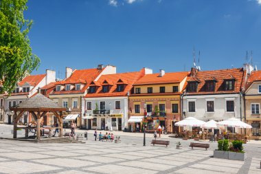 Sandomierz, Polonya - 23 Mayıs: sandomierz önemli bir turistik 's onun eski şehir için bilinir. 23 Nisan 2014. Sandomierz, Polonya. 