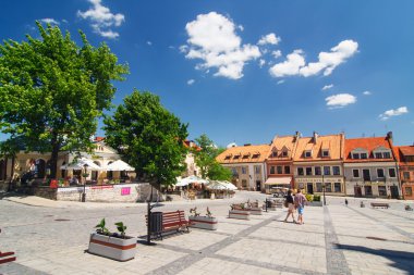 Sandomierz, Polonya - 23 Mayıs: sandomierz önemli bir turistik 's onun eski şehir için bilinir. 23 Nisan 2014. Sandomierz, Polonya. 