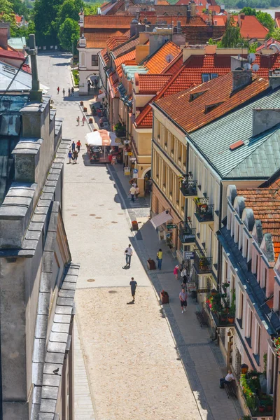 Сандзеж, Польша - в 23: 00 в историческом старом городе, который является одним из главных туристических центров. 23 мая 2014 года. Сандзеж, Польша . — стоковое фото
