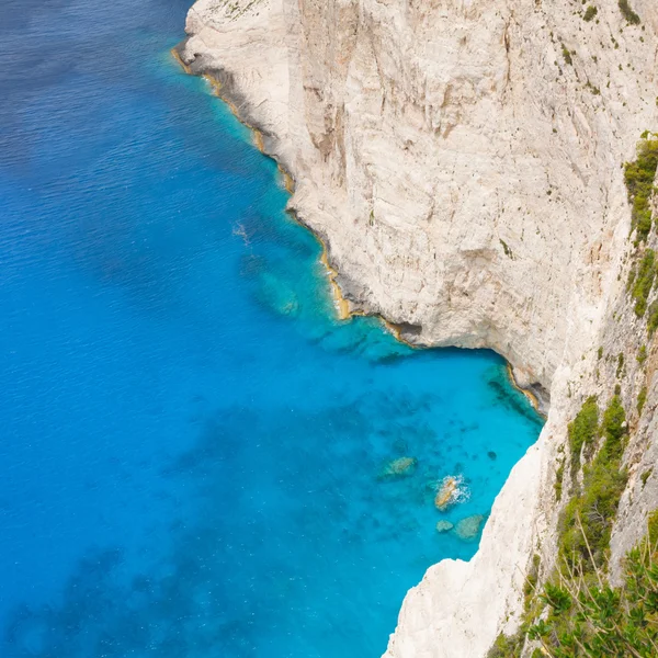 Ztroskotání záliv navagio beach, zakynthos, Řecko — Stock fotografie