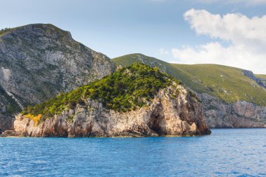 güzel mavi mağaralar adada zakynthos, Yunanistan 