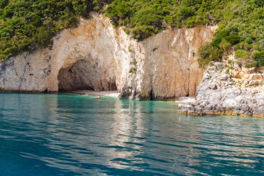 Keri mağaralar adada zakynthos, Yunanistan 