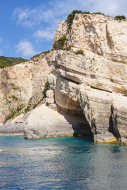 Keri mağaralar adada zakynthos, Yunanistan 