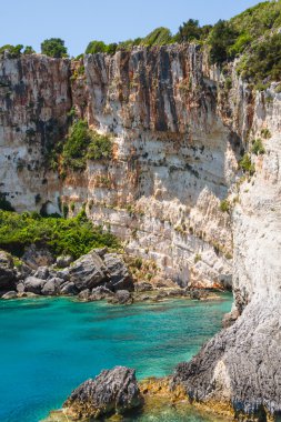 güzel mavi mağaralar adada zakynthos, Yunanistan 