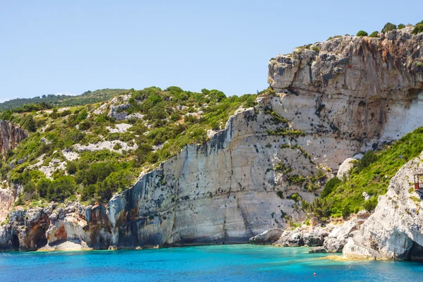 Schöne blaue Höhlen auf der Insel Zakynthos, Griechenland — Stockfoto