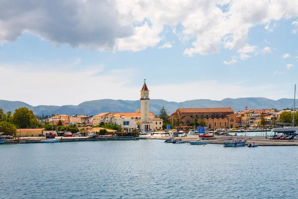 Vista da cidade e porto Zakynthos, Grécia — Fotografia de Stock