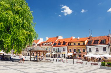 Sandomierz, Polonya - 23 Mayıs: sandomierz önemli bir turistik 's onun eski şehir için bilinir. 23 Nisan 2014. Sandomierz, Polonya. 