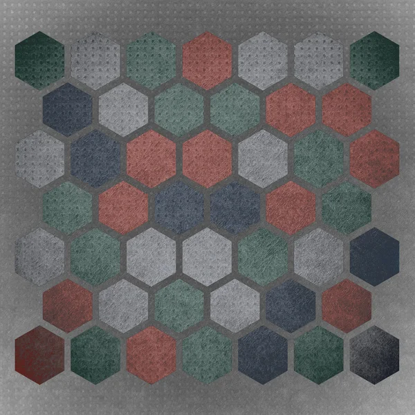 Grunge motif hexagone géométrique — Photo