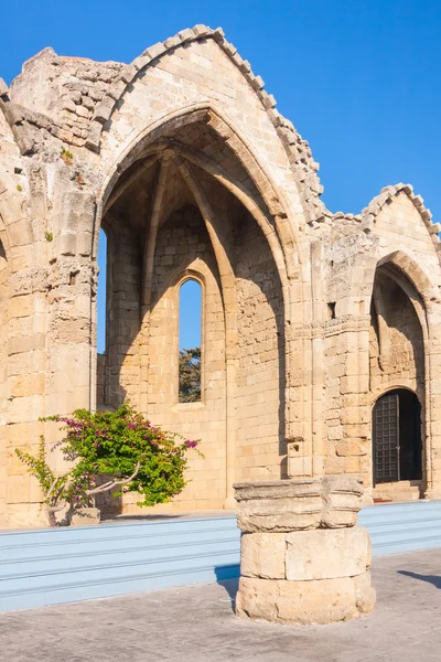 Ruines de l'église médiévale, Rhodes, Grèce — Photo