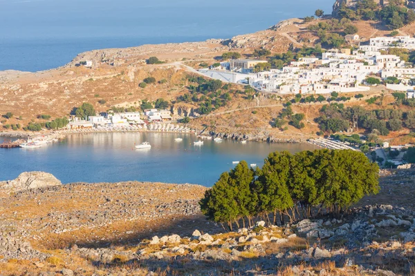 Panorama de Lindos. Rhodes, Grécia . — Fotografia de Stock