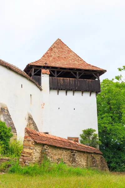 Вискри, крепостная церковь Саксона, Трансильвания, Румыния — стоковое фото