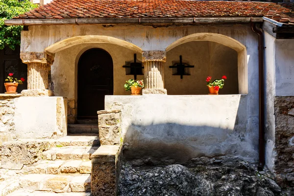 Středověký hrad otrub, také známý pro mýtus dracula. — Stock fotografie