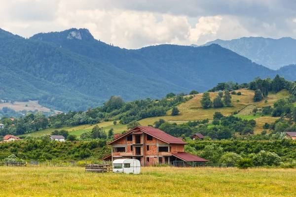 Rainy mountain landscape, Romania — Stock Photo, Image