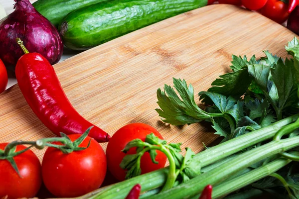 Рамка из овощей — стоковое фото