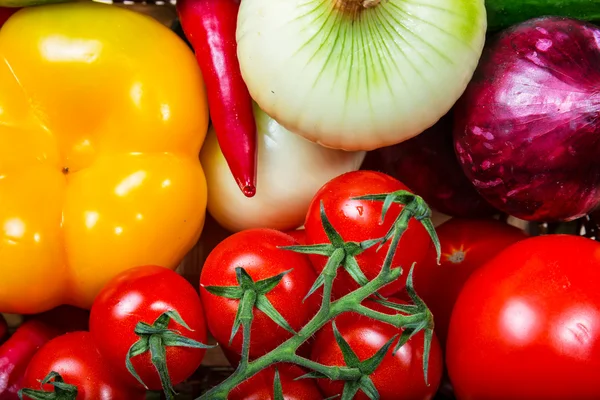 Vegetables on wooden background — Stock Photo, Image