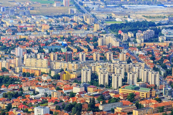 Eski şehir, brasov, Transilvanya, Romanya havadan görünümü — Stok fotoğraf
