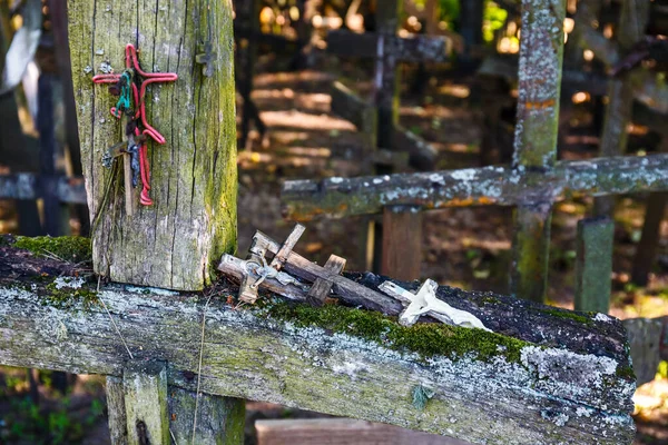 Grabarka Polen Juni 2019 Oude Houten Orthodoxe Kruisen Grabarka Mounth — Stockfoto