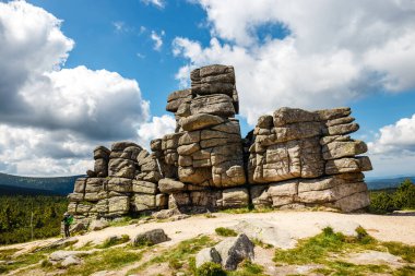 Slonecznik rock formation in Karkonosze mountains in Poland  clipart