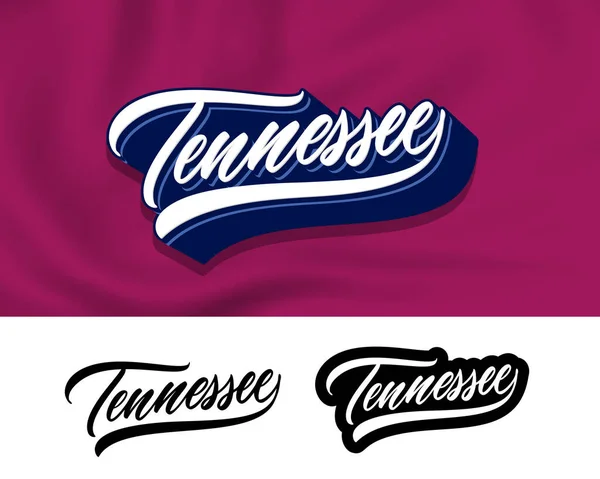 Diseño Letras Mano Tennessee Caligrafía Moderna Ilustración Vectorial Tennessee Vector — Vector de stock