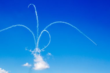 Aerobatic stunt at airshow