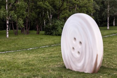 KIEV, UKRAINE - JUN 02: sculpture 'Button'