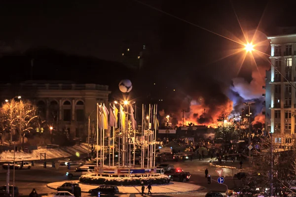(Budapest) Kijev, Ukrajna - 2014. január 26.: kormányellenes tüntetések — Stock Fotó