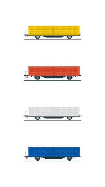 Dört renk seçenekli eski bir gondol arabası. Yan görünüm