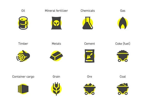 Ham maddeler. Küçük boyutlarda kullanmak için 12 simge seti