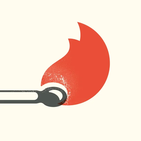 Yanan kibrit. Kumlu desenli vektör resmi