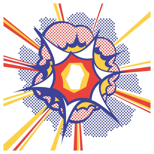 Patlama oldu. Pop Art tarzında vektör illüstrasyonu