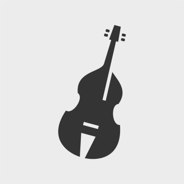 Çift bas. Basit monokrom vektör şekil simgesi