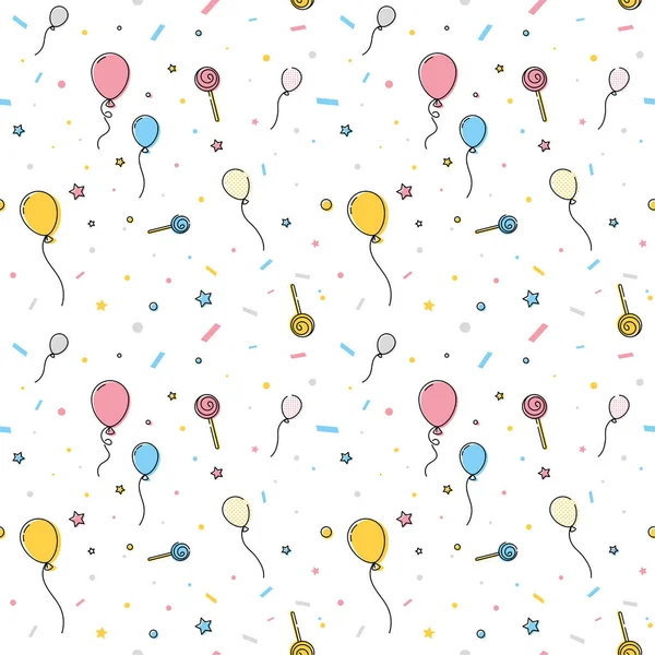 Doğum günü ya da kutlama. Kusursuz vektör deseni ya da arkaplan