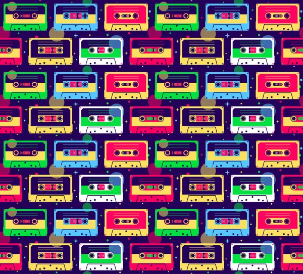 Ses kasetleri. Kusursuz vektör deseni