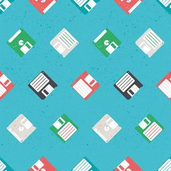 Disketler. Kusursuz vektör deseni. Tüm elementler düzenlenebilir.