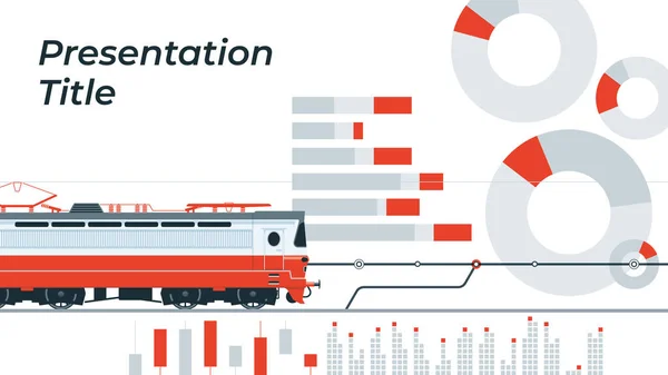 Demiryollarındaki sunumları gizlemek için. Vektör illüstrasyonu