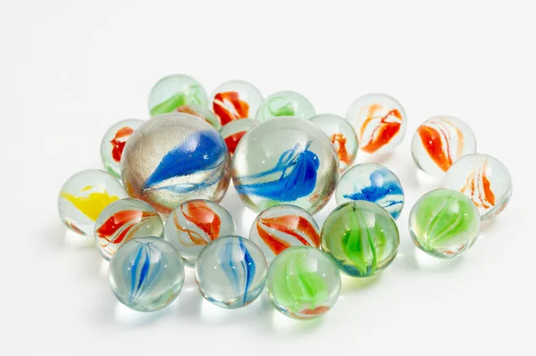 A collection of beads of various colors used in bead play, a traditional Korean game — Stock Photo, Image