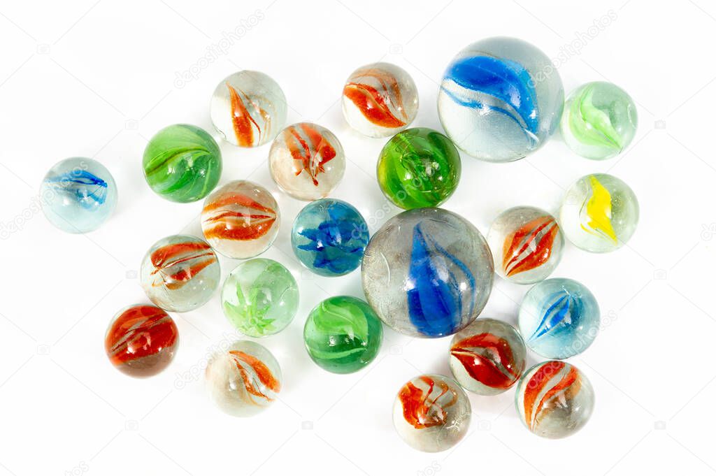 A collection of beads of various colors used in bead play, a traditional Korean game