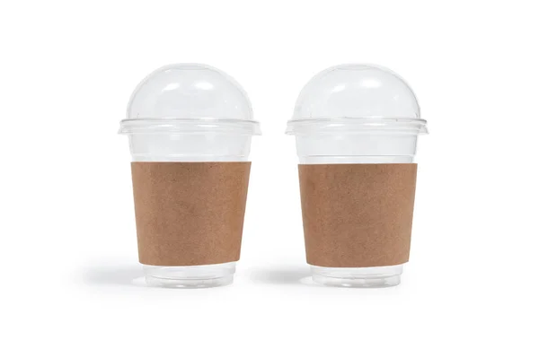 Wegwerp Papieren Koffiebeker Geïsoleerd Witte Achtergrond Koffie Drink Beweging Verpakking — Stockfoto