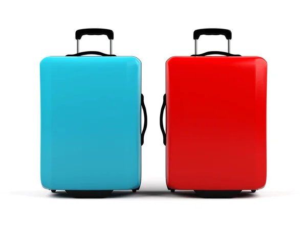 Suitcases isolated on a white background. — Stock Photo, Image