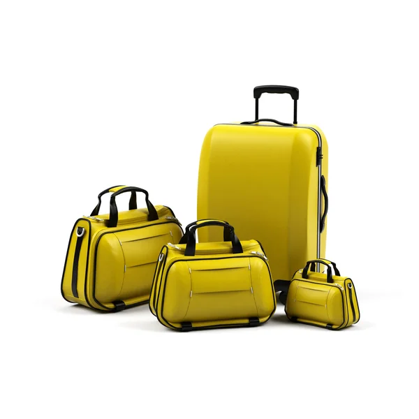 Suitcases isolated on a white background. — Stock Photo, Image